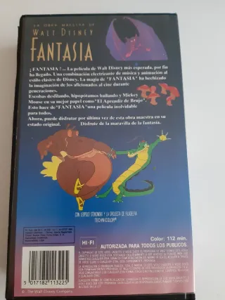 VHS Fantasía Walt Disney (Español)