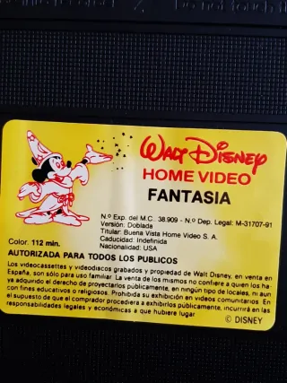 VHS Fantasía Walt Disney (Español)
