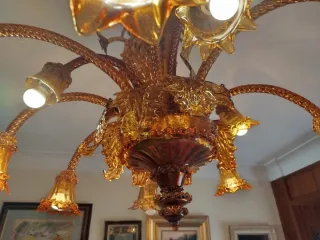 Lámpara Gordiola Cristal Antigua 1962