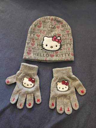 Gorro y guantes Hello Kitty 3-5 años