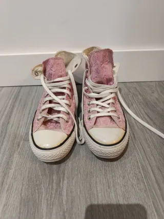 Converse bordadas rosa talla 39.5