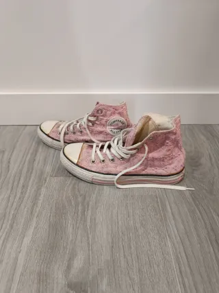 Converse bordadas rosa talla 39.5