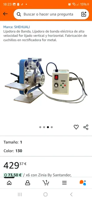 Lijadora de banda eléctrica alta velocidad