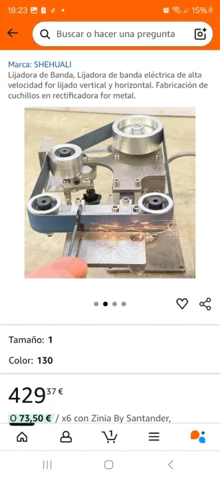 Lijadora de banda eléctrica alta velocidad