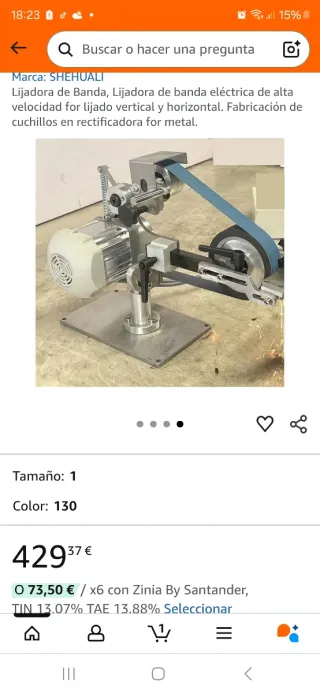 Lijadora de banda eléctrica alta velocidad