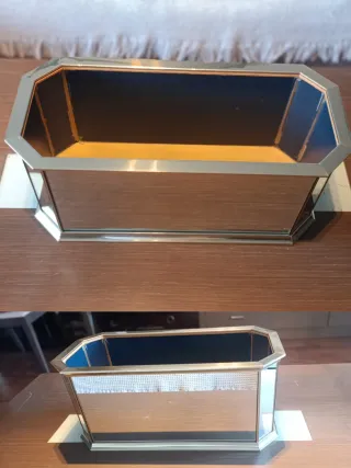 Jardinera Macetero Espejo y Dorado