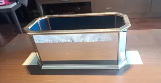 Jardinera Macetero Espejo y Dorado