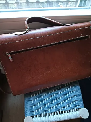 Bolso Cartera Cuero Vintage Grande