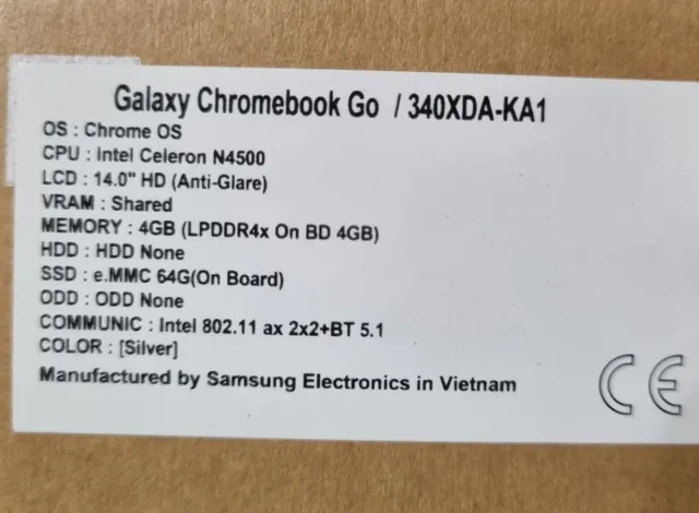 Samsung Chromebook Go - Nero