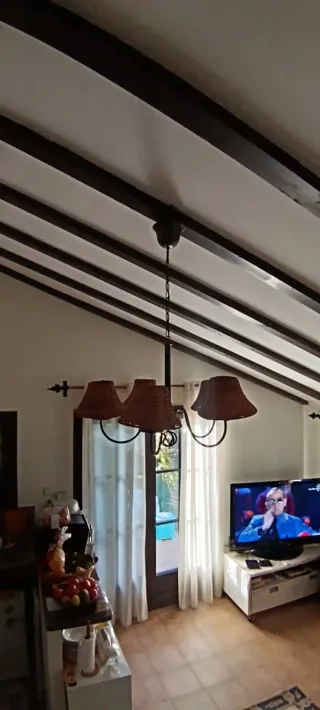 Lámpara de techo de Araña,Estilo Mimbre y Forja