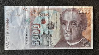 Billete 5000 Pesetas 1992 Cristóbal Colón