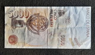 Billete 5000 Pesetas 1992 Cristóbal Colón