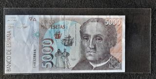 Billete 5000 Pesetas 1992 Cristóbal Colón