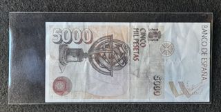 Billete 5000 Pesetas 1992 Cristóbal Colón