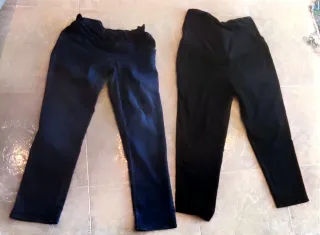 Pantalones Maternidad Talla 42 Azul/Negro