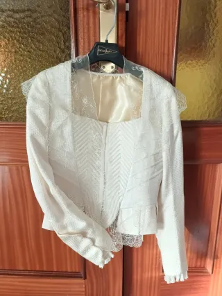 Corpiño Fallera Niña Beige/Blanco Talla S