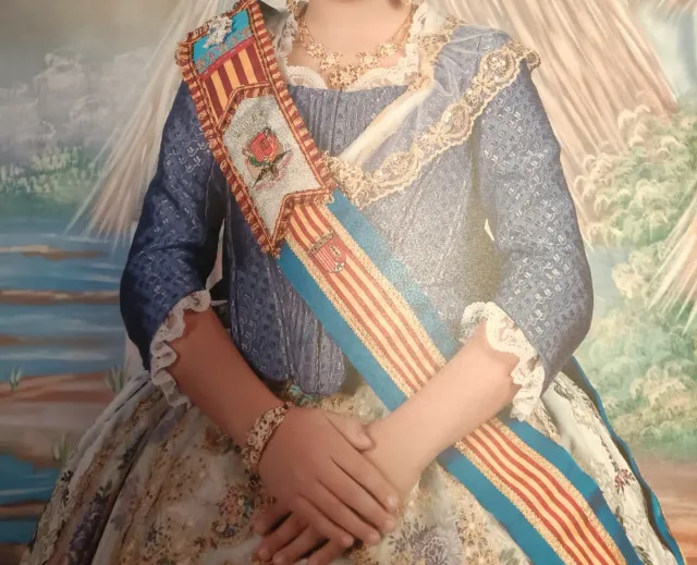 Corpiño Fallera Niña Beige/Blanco Talla S