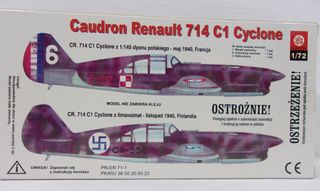 Plastik Caudron Renault 714 C1 Cyclone 1/72