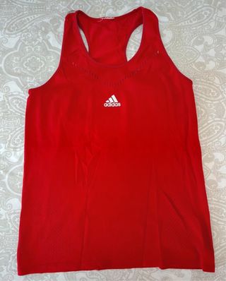 Camiseta Adidas Roja Deportiva Mujer