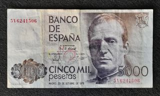 Billete 5000 Pesetas 1979 Banco de España