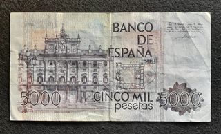 Billete 5000 Pesetas 1979 Banco de España