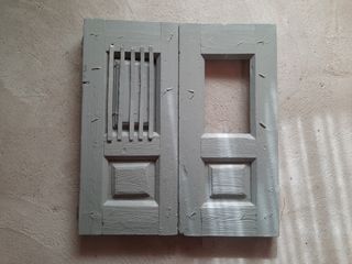 Ventana de madera antigua dos hojas 79 cm x 73 cm