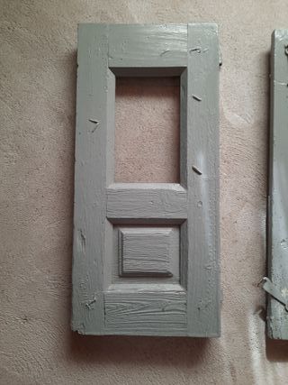 Ventana de madera antigua dos hojas 79 cm x 73 cm
