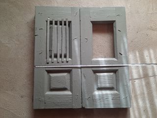 Ventana de madera antigua dos hojas 79 cm x 73 cm