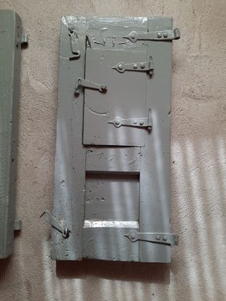 Ventana de madera antigua dos hojas 79 cm x 73 cm