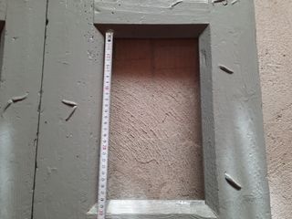 Ventana de madera antigua dos hojas 79 cm x 73 cm