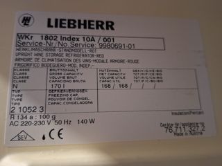 Vinoteca Liebherr WKr 1802 10A