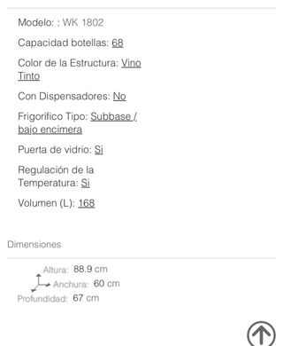 Vinoteca Liebherr WKr 1802 10A