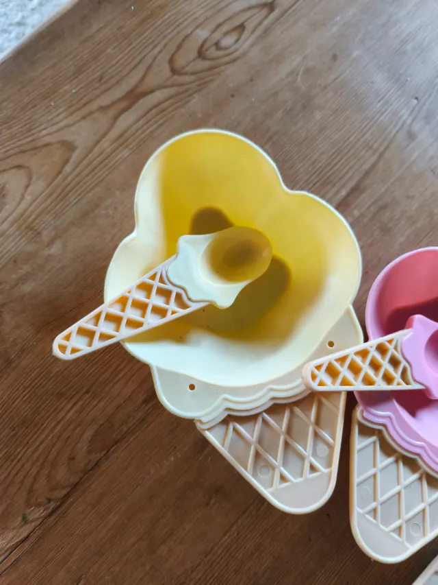 Set 3 Tazones Cucharas Helado plástico