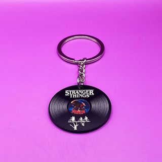 Llavero Stranger Things - Mini Disco Vinilo Retro
