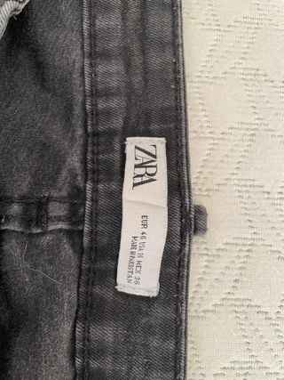 2 Pantalones Vaqueros Zara Negros Talla 46