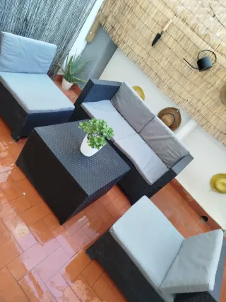 Conjunto terraza: Sofá, Sillón y Mesa