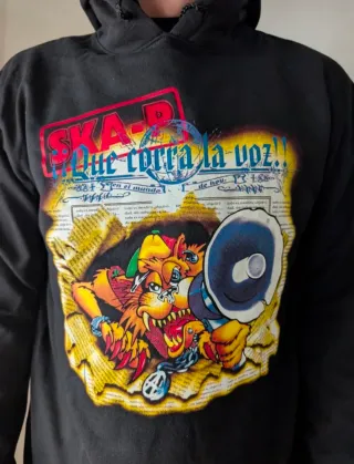SUDADERA NUEVA CAPUCHA - SKA.P QUE CORRA...  - XL