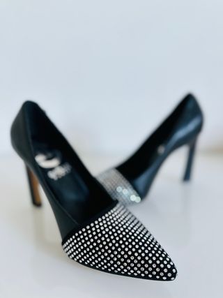 Scarpe Gaelle Paris nere con strass