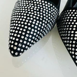 Scarpe Gaelle Paris nere con strass