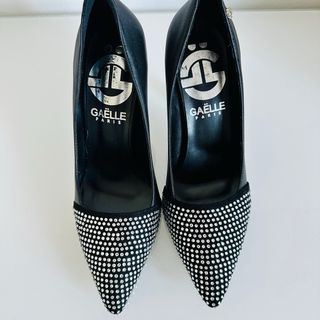Scarpe Gaelle Paris nere con strass