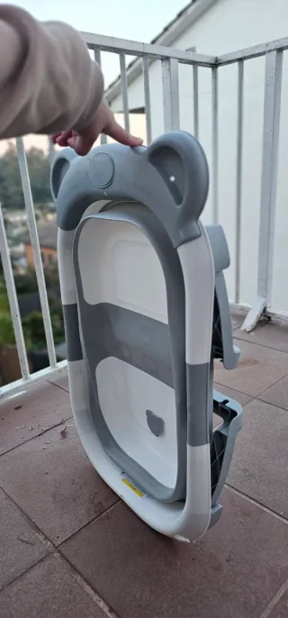 Bañera Plegable Bebé Oso Gris
