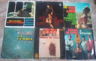 Lote Vinilos Singles Flamenco, Militar, Pop