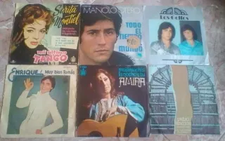 Lote Vinilos Singles Flamenco, Militar, Pop