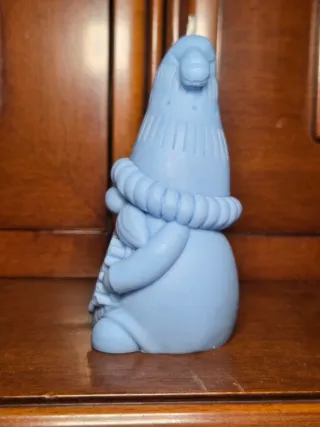 Vela Gnomo Copo de Nieve Azul