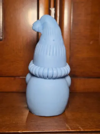 Vela Gnomo Copo de Nieve Azul