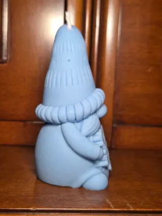 Vela Gnomo Copo de Nieve Azul