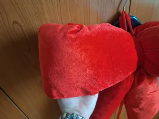 Fiocco rosso natalizio in velluto