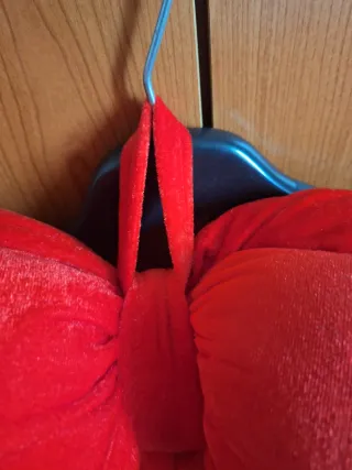 Fiocco rosso natalizio in velluto