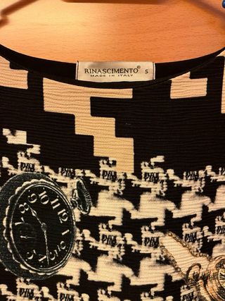 Vestido Rinascimento Talla S Estampado Relojes