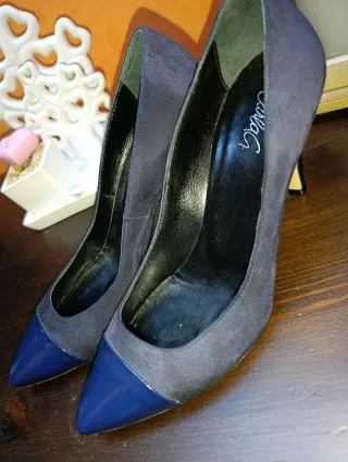 Scarpe Nuove décolleté Carla G. blu in camoscio